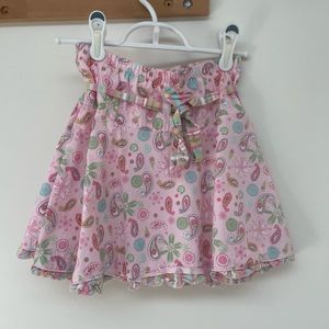 Plum Pudding Pink Paisley Skirt Girls 6X